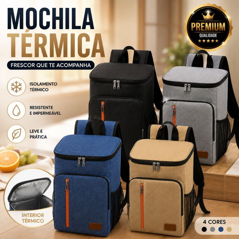 Foto de Mochila Térmica Grande Capacidade Cooler Portátil Piquenique Quente Frio Não colocar gelo ou água, categoria Geral, oferta na Promotina