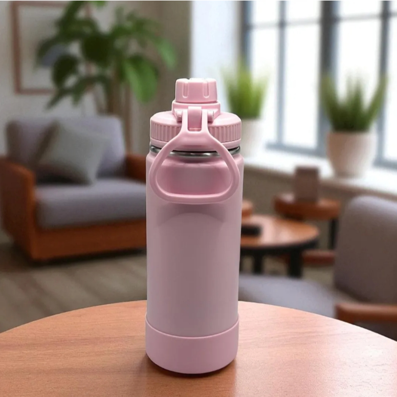 Foto de Garrafa Térmica 550ml Sem Bpa Ideal Para Academia Aço Inox Base Silicone, categoria Geral, oferta na Promotina