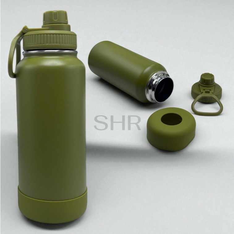 Foto de Garrafa Inox Térmica 350ML/600ML/800ML/1000ML Com Capinha Protetora De Silicone Antiderrapante, categoria Geral, oferta na Promotina
