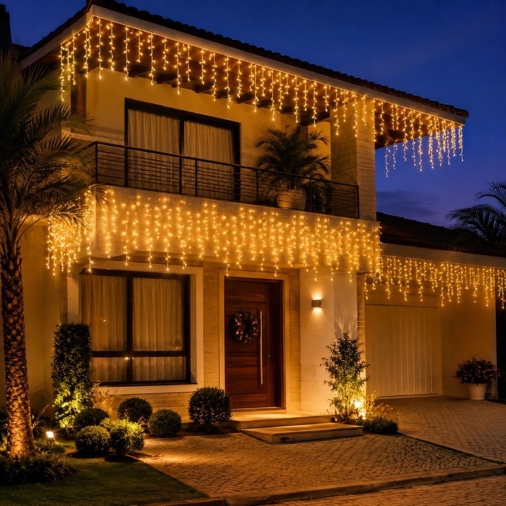 Foto de Cascata 400 Led's 10 Metros Fixo ou 8 Funções 110v/220v Decoração Interna ou Externa, categoria Geral, oferta na Promotina