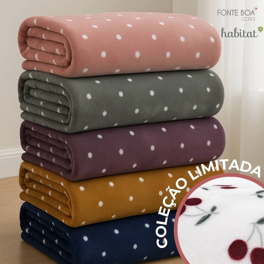 Foto de Manta Cobertor Microfibra Casal Queen King Quentinha Antialérgico Poá Habitat, categoria Geral, oferta na Promotina